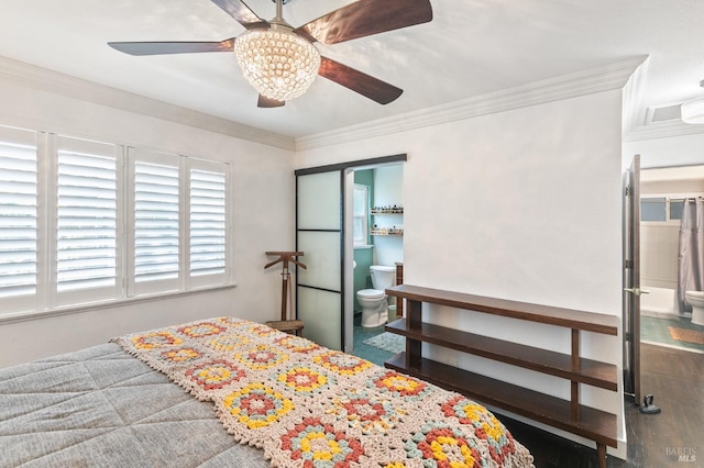 464 Azalea Way, Vacaville, CA 95688 - bedroom with ornamental molding and ensuite bath