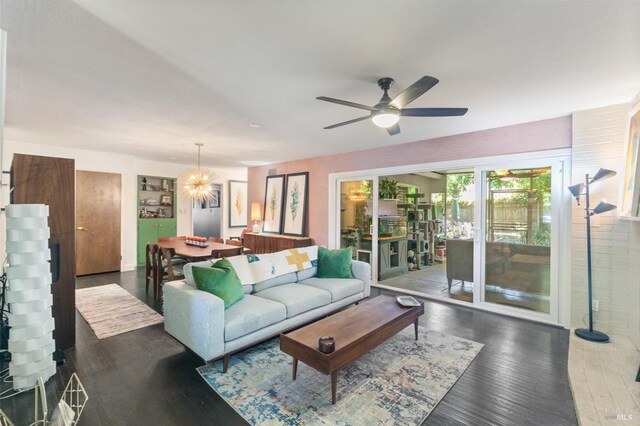 464 Azalea Way, Vacaville, CA 95688 - living area with a ceiling fan and hardwood / wood-style flooring
