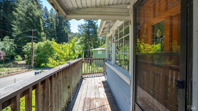 20226 Willow Rd, Monte Rio, CA 95462 - view of wooden balcony with a wooden deck