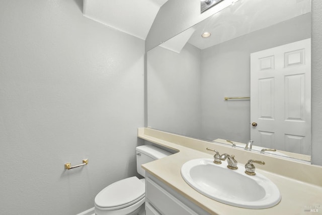 1917 Rollingwood Dr, Fairfield, CA 94534 - half bathroom with toilet, vanity, and baseboards