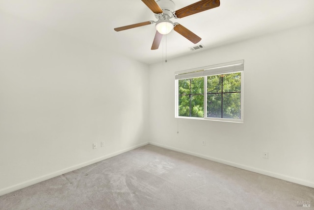 1917 Rollingwood Dr, Fairfield, CA 94534 - empty room with light carpet, baseboards, and a ceiling fan