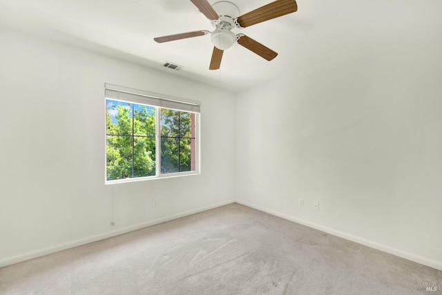 1917 Rollingwood Dr, Fairfield, CA 94534 - spare room with light colored carpet, baseboards, and a ceiling fan
