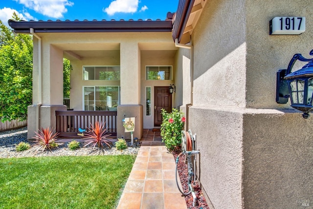 1917 Rollingwood Dr, Fairfield, CA 94534 - doorway to property featuring covered porch and stucco siding