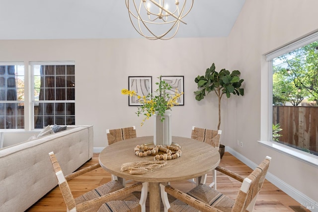 14 Ceriani Ct, Napa, CA 94558 - dining room featuring a chandelier, light wood-style floors, and baseboards