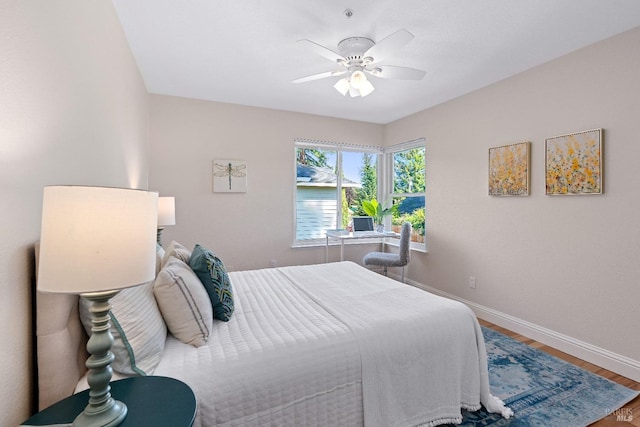 14 Ceriani Ct, Napa, CA 94558 - bedroom with baseboards, wood finished floors, and a ceiling fan