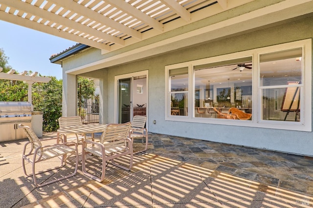 339 Desert Forest Ct, Rio Vista, CA 94571 - view of patio / terrace with grilling area and a pergola