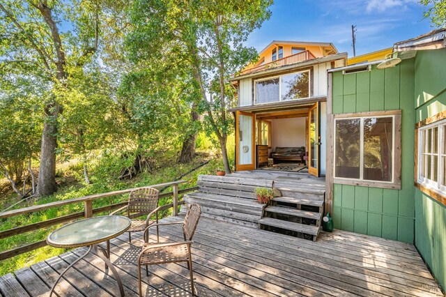 1561 S Fitch Mountain Rd, Healdsburg, CA 95448 - view of wooden deck