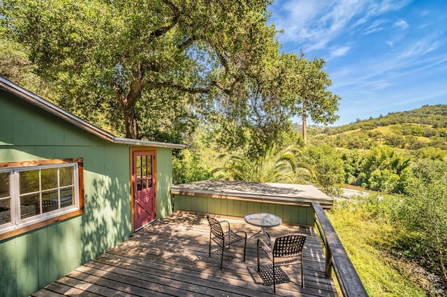 1561 S Fitch Mountain Rd, Healdsburg, CA 95448 - deck featuring a wooded view