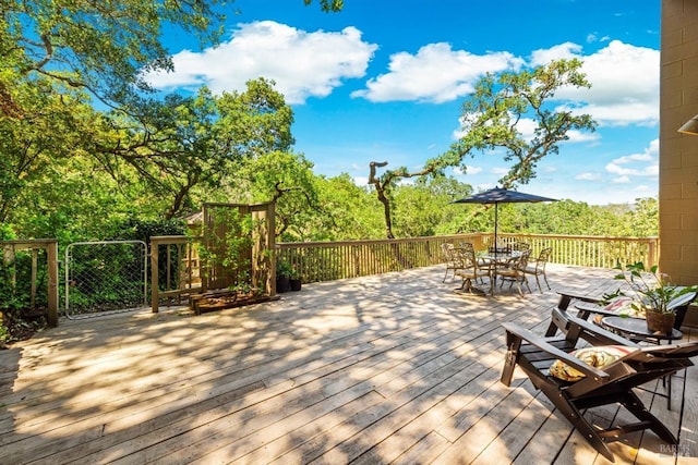 286 Monte Vista Dr, Napa, CA 94559 - wooden terrace featuring outdoor dining space