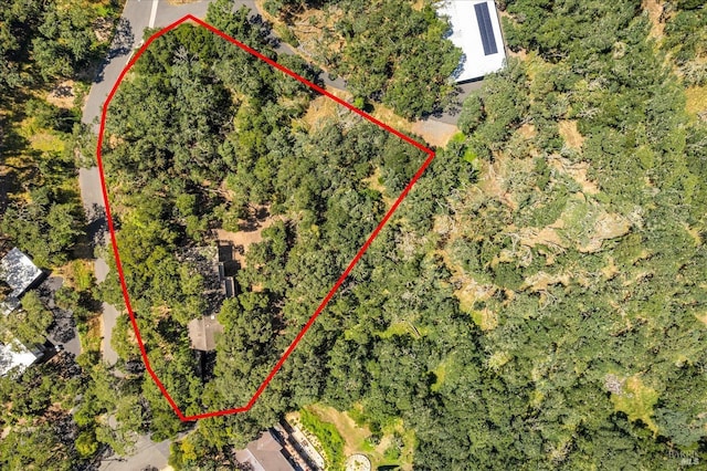 286 Monte Vista Dr, Napa, CA 94559 - aerial overview of property's location featuring property boundaries highlighted