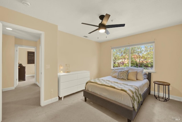 4564 Stillson St, Napa, CA 94558 - bedroom featuring light carpet, baseboards, and ceiling fan