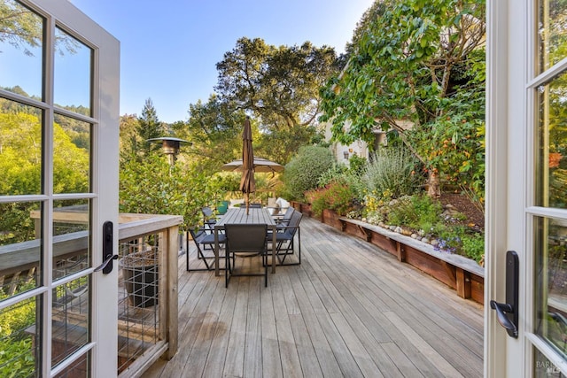 17 Oak Rd, Larkspur, CA 94939 - wooden terrace featuring outdoor dining area