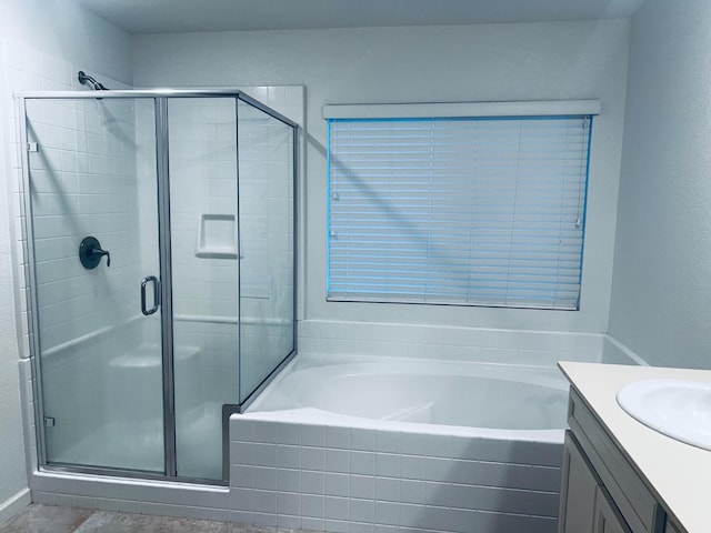 2560 Greg Jarvis Ave, Sacramento, CA 95834 - bathroom featuring a stall shower, vanity, and a bath