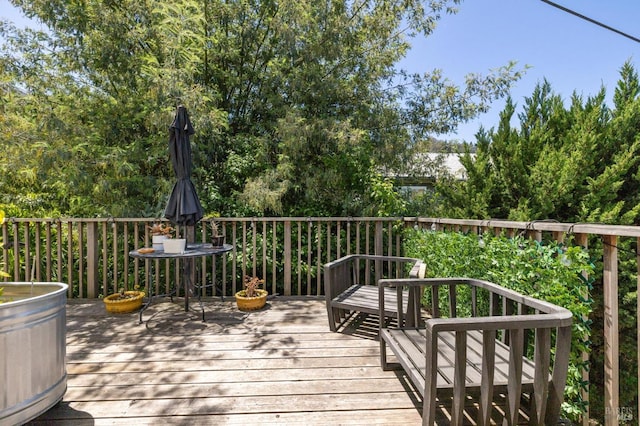503 Easterby St, Sausalito, CA 94965 - view of wooden deck