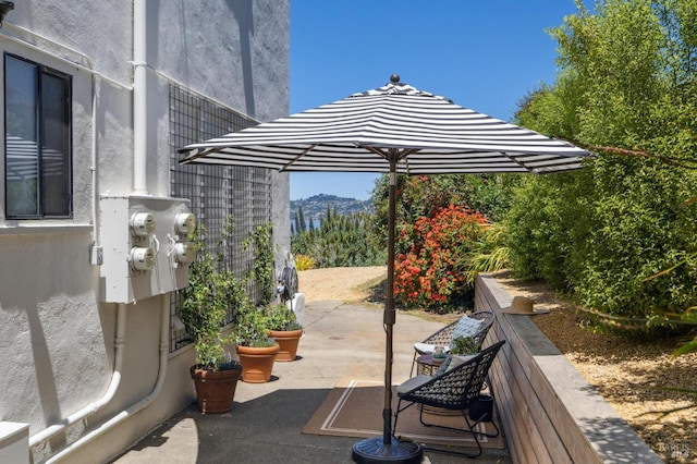 503 Easterby St, Sausalito, CA 94965 - view of patio featuring a mountain view
