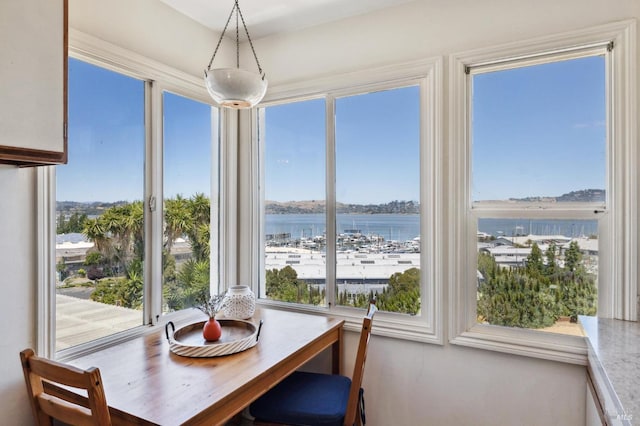 503 Easterby St, Sausalito, CA 94965 - dining area featuring a water view