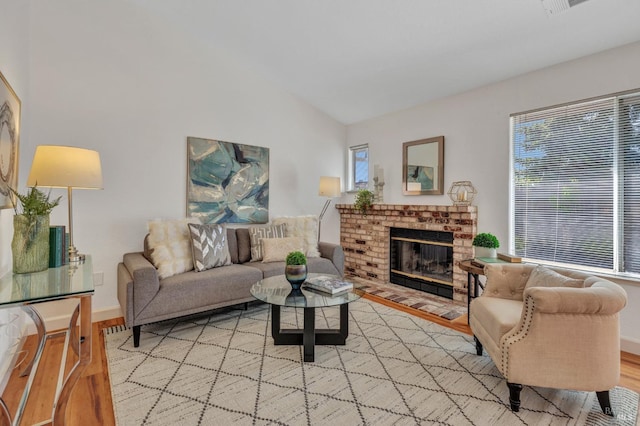 63 Brighton Dr, Vallejo, CA 94591 - living area with light wood-style flooring, plenty of natural light, lofted ceiling, and baseboards
