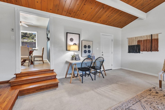 168 Bergwall Way, Vallejo, CA 94591 - carpeted office space featuring wood ceiling and ceiling fan
