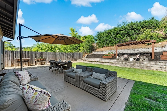 1006 Birkdale Dr, Napa, CA 94559 - view of patio / terrace with an outdoor hangout area and outdoor dining space