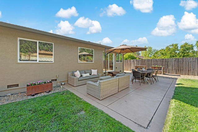 1006 Birkdale Dr, Napa, CA 94559 - view of patio / terrace with an outdoor hangout area