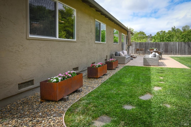 1006 Birkdale Dr, Napa, CA 94559 - view of yard with a patio and an outdoor living space