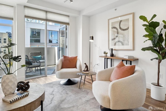 1452 Bush St Unit 9, San Francisco, CA 94109 - living area with wood finished floors and baseboards