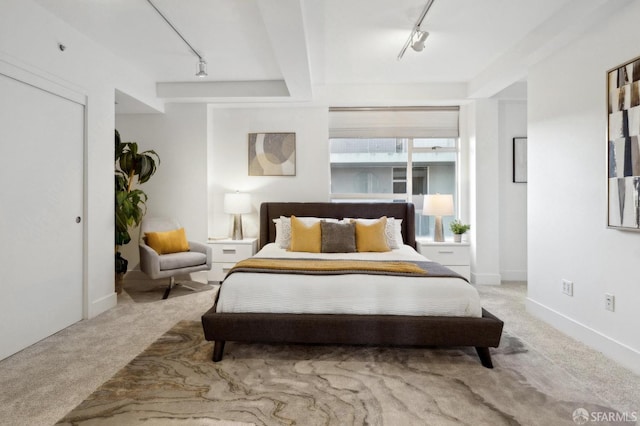 1452 Bush St Unit 9, San Francisco, CA 94109 - bedroom featuring track lighting, carpet, and baseboards