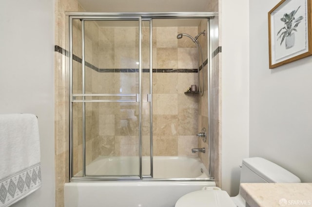 1452 Bush St Unit 9, San Francisco, CA 94109 - bathroom with toilet, bath / shower combo with glass door, and vanity