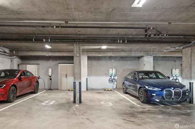 view of parking garage