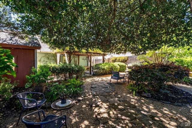 2110 3rd St, Napa, CA 94559 - view of yard with a patio area and a pergola