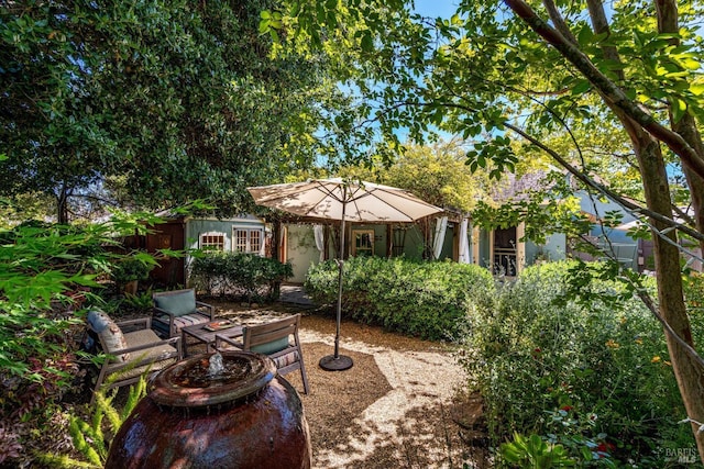 2110 3rd St, Napa, CA 94559 - view of yard featuring a patio and an outdoor fire pit