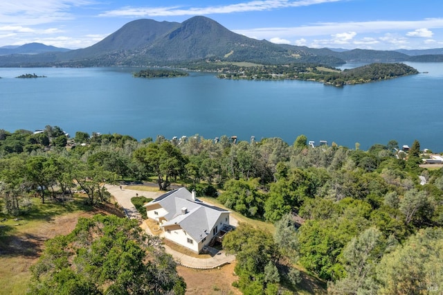 9260 Leila Dr, Glenhaven, CA 95443 - view from above of property with a water and mountain view