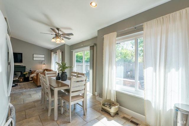 829 Winton Dr, Petaluma, CA 94954 - dining space featuring ceiling fan and baseboards