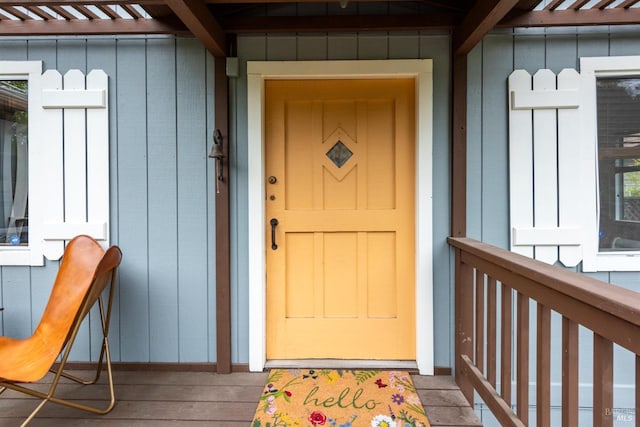 16635 Center Way, Guerneville, CA 95446 - view of exterior entry with board and batten siding