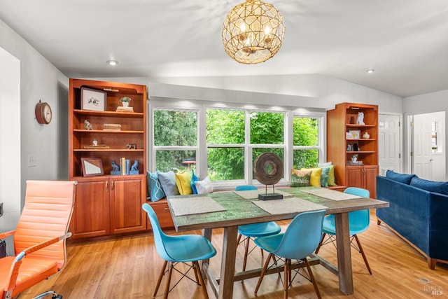 16635 Center Way, Guerneville, CA 95446 - dining area with light wood finished floors and vaulted ceiling