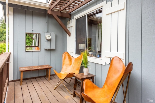 16635 Center Way, Guerneville, CA 95446 - balcony featuring a pergola