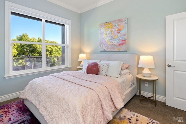 12 Nunes Dr, Novato, CA 94945 - carpeted bedroom featuring baseboards and crown molding