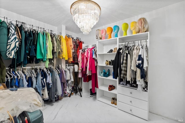 400 Wolfe St, Vallejo, CA 94590 - walk in closet with marble finish flooring and a chandelier