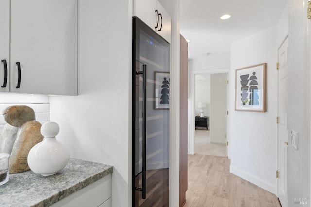 249 Los Palos St, Sonoma, CA 95476 - hallway featuring light wood finished floors, recessed lighting, and baseboards