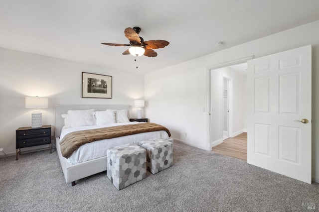 249 Los Palos St, Sonoma, CA 95476 - carpeted bedroom featuring baseboards and a ceiling fan