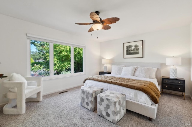 249 Los Palos St, Sonoma, CA 95476 - bedroom featuring carpet, baseboards, and ceiling fan