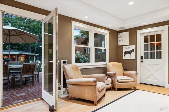 2170 Vineyard Rd, Novato, CA 94947 - sitting room featuring recessed lighting, wood finished floors, and plenty of natural light