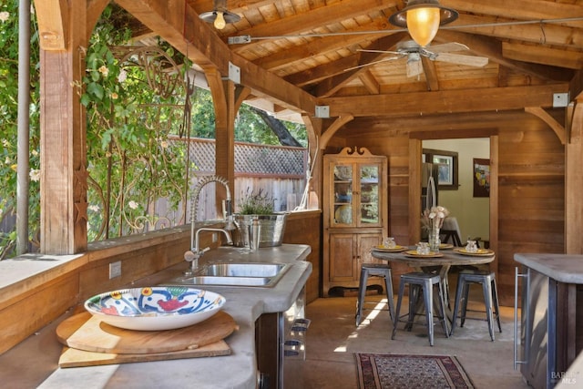 2170 Vineyard Rd, Novato, CA 94947 - sunroom / solarium featuring a sink