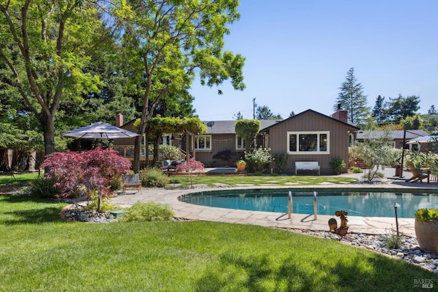 2170 Vineyard Rd, Novato, CA 94947 - swimming pool featuring a lawn and a patio area