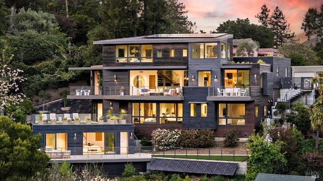 2 Upper Alcatraz Pl, Mill Valley, CA 94941 - back of property with a balcony