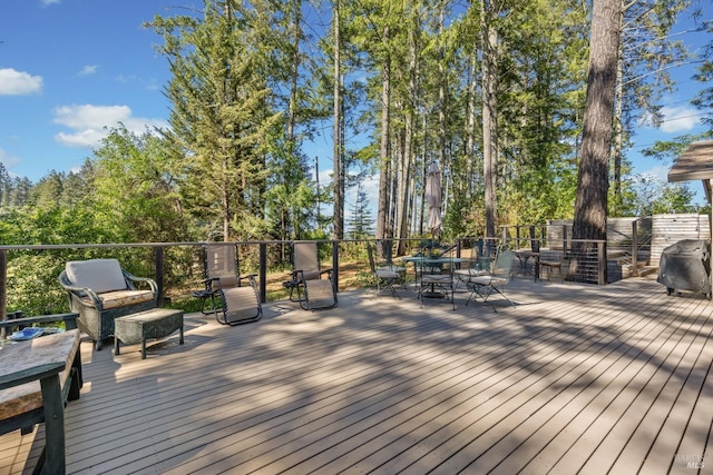 1019 Westside Rd, Healdsburg, CA 95448 - wooden deck featuring outdoor dining space