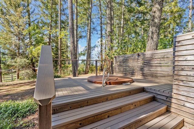 1019 Westside Rd, Healdsburg, CA 95448 - wooden deck featuring a covered hot tub