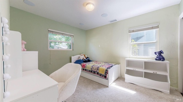 bedroom with carpet flooring