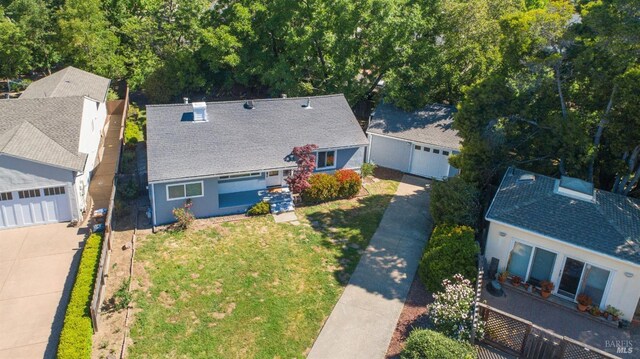 view from above of property