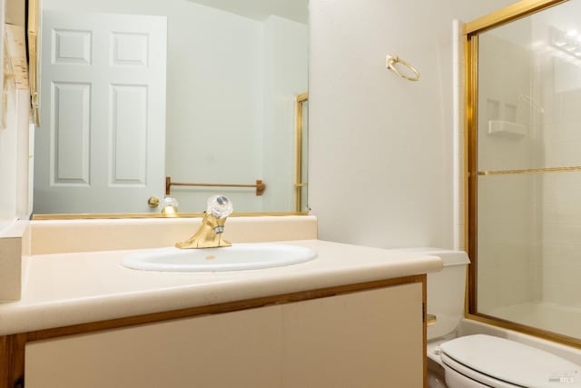 1132 Pear Tree Ln, Napa, CA 94558 - full bathroom with toilet, vanity, and combined bath / shower with glass door